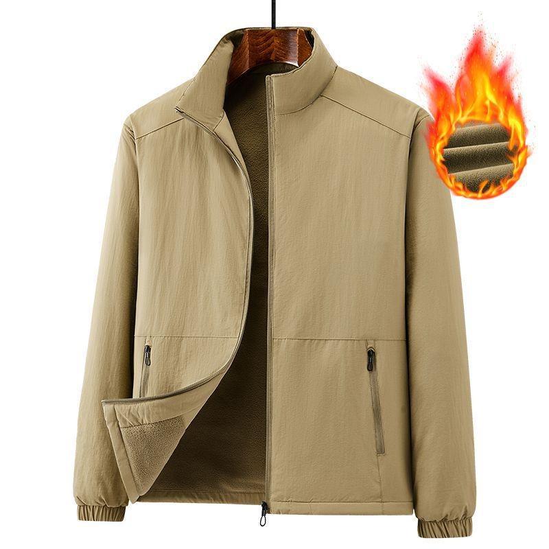 

2026 Autumn Men s Outdoor Casual Jacket for Middle-Aged & Elderly with Stand-Up Collar M