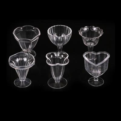 6Pcs Doll House Cups Miniatures Kitchen Tableware Ice Cream Sundae Cup Toy