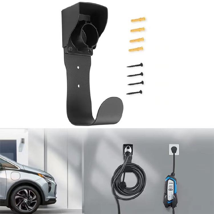 Universal EVs Charging Cable Wall Brackets Electric Vehicle Charging Cable Wall Hangers Simple Installs for Added Security