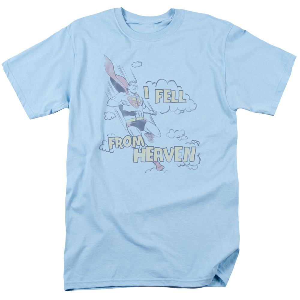 DC Comics - Superman - I Fell - Adult Unisex Short Sleeve T-Shirt - Blue XL