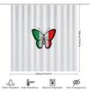 Butterfly Shower Curtain Nature Floral Bathroom Decor Tropical Plants Scenic Wall Hanging Artistic Home Decor Modern Style
