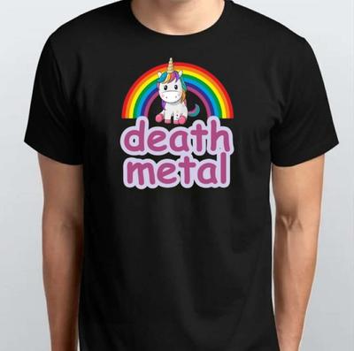 DEATH METAL NEW Graphic Print Unisex T-SHIRT S M L XL XXL 3 4 XL Black White