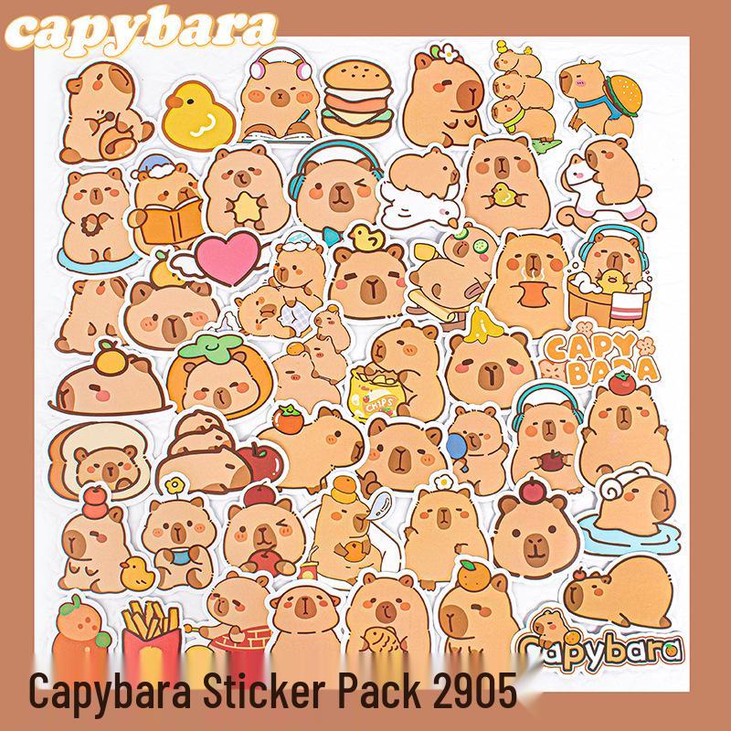 50 Capybara Stickers: Cute DIY Journal Decor for Kids