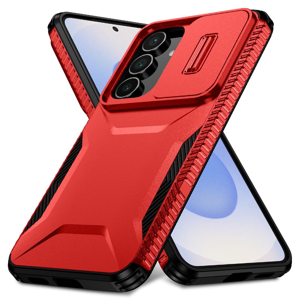 For Samsung Galaxy S25 FE Deksel Camshield TPU+PC Telefondeksel Sklisikker Sidekant