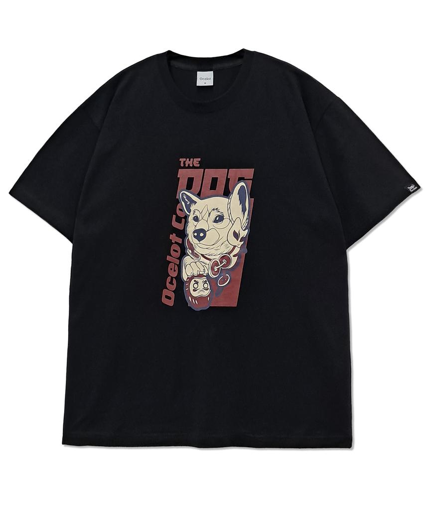 Osillos C67 Puppy Master Oversized Short Sleeve T-Shirt_Black