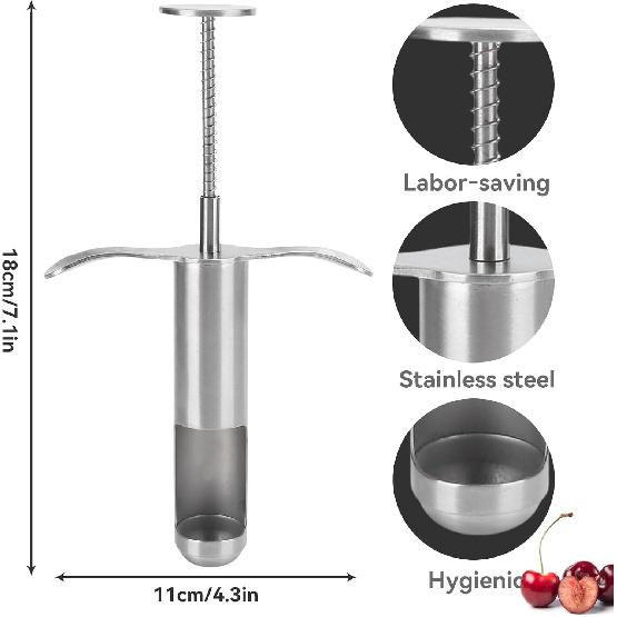 

Red Dates Hawthorn Seeds Removing Tool, Reusable Grapes Seeds Removing Tool Stainless Steel Fruit Core Remover Tool for Red Dates Hawthorn Grape