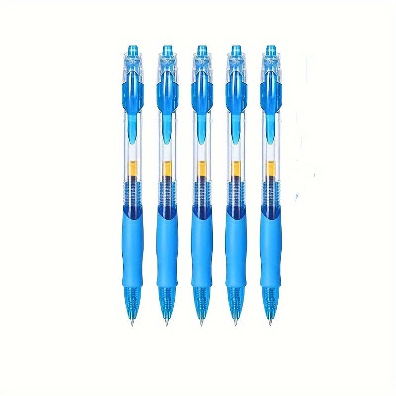 5 Pcs Classic Style 0.5mm Push Ballpoint Pens, Gel Pens, Daily Writing Pens (black/red/blue Ink)