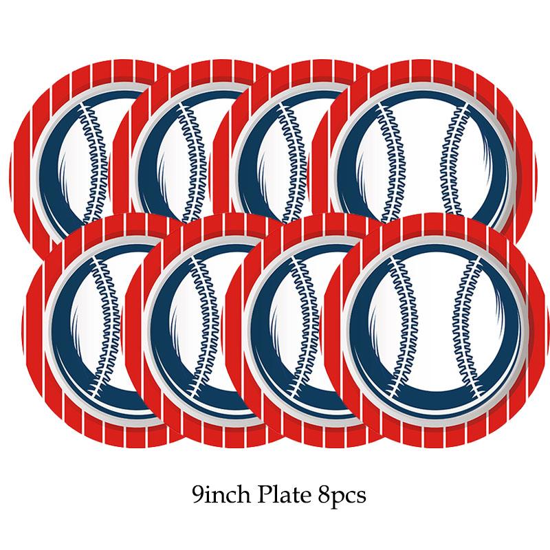 Baseball Theme Party Disposable Tableware Paper Plates Cup Banner Balloons Birthday Club Celebrations Baby Shower Decor Supplies