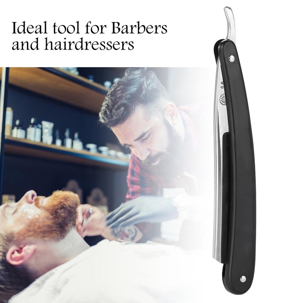 Stainless Steel Barber Razor Classic Straight Blade Razor Folding Shaving Hair Clipper