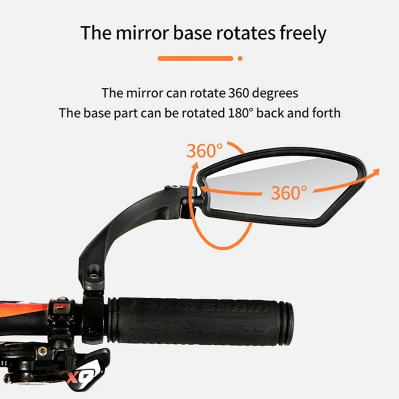 Bike Rear View Mirror Bike Cycling Clear Wide Range Back Sight Rearview Reflector Adjustable Handlebar Left Right Mirrors