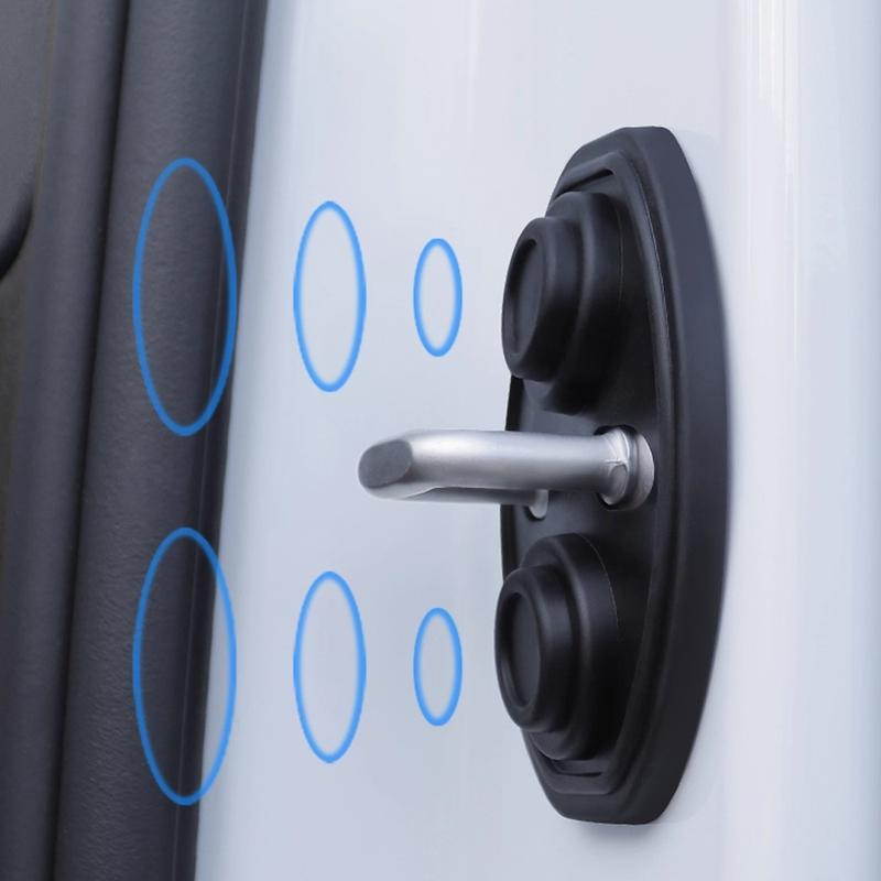 For Chirey Tiggo 4 Ebro S400 Sportequipe 5 Tenet 3XT 2018~2026 Car Door Lock Cover Rustproof Buffer Shock Absorption Accessories