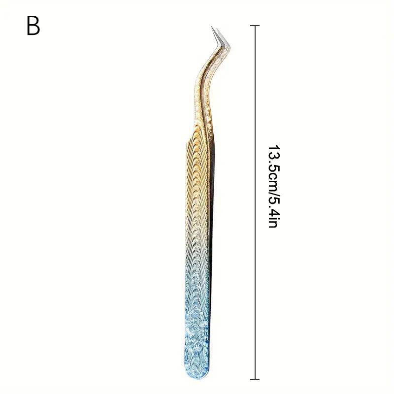 Eyelash Tweezers Ice Flower Anti-Static 3D Accurate Eyebrow Grafting False Lashes Extension Supplies Makeup Tweezer Tools