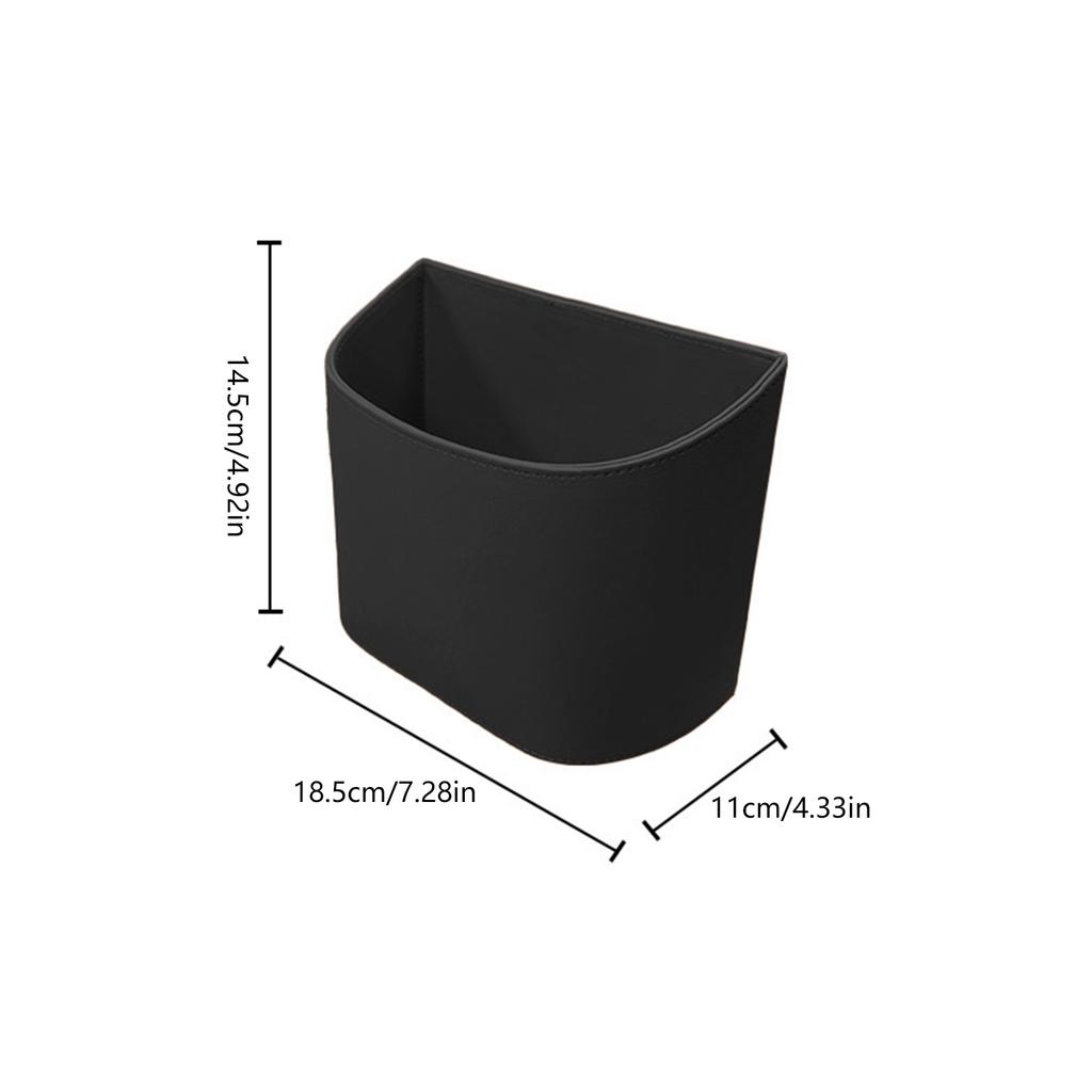 Multipurpose Vehicle Trash Can For Door Seat Leather Construction Spill Resistant Design Bin Easy Wipe Clean Surfaces