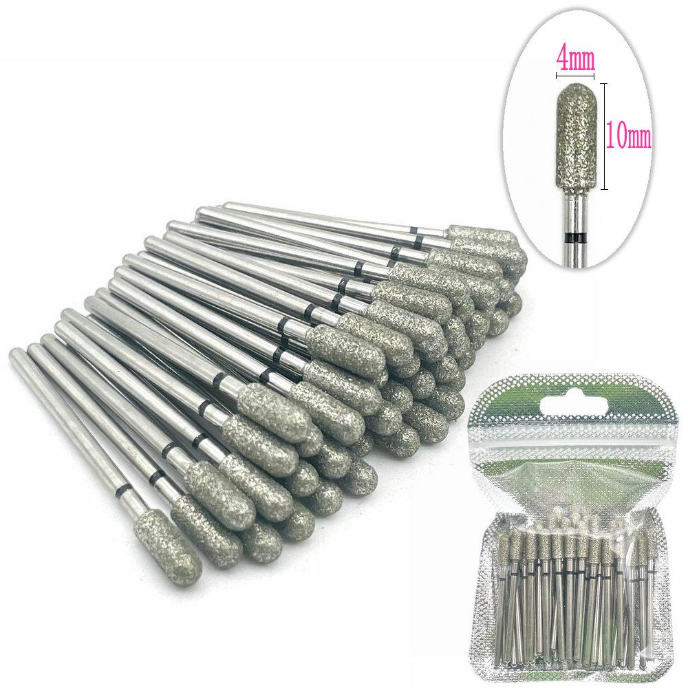 50pcs/pack Diamond Milling Cutter Grinding Drill Bits Diamond Polisher HP 2.35mm Diamond Polisher Nail Drill Bits Drill