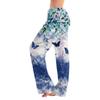 Pantalon Casual Imprimé à Taille Élastique à Cordon de Serrage, Coupe Ample pour Femme