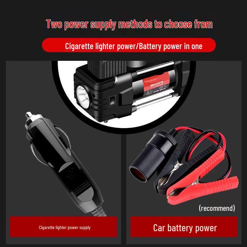 Portable 12V Electric Car Tire Air Pump - Single Cylinder