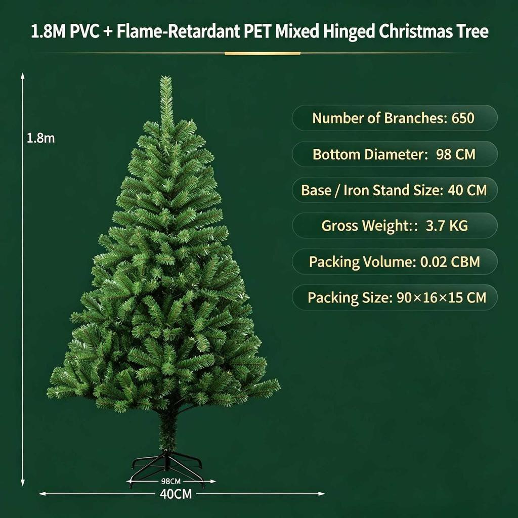 PVC Encrypted Christmas Tree with Pointed Top for Mall and Hotel Decorations