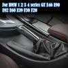 Car Handbrake Grips Protective Cover For BMW 1 2 3 4 Series GT E46 E90 E92 E60 E39 F30 Carbon Fiber Texture Handbrake Cover N5T3