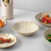 Japanese Retro White Glaze Ceramic Breakfast Plate - Creative and Simple Design for Cakes and More