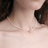 [Rosemont] Silver Ribbon Pearl Necklace Ra24C43J