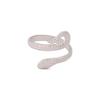Exaggerated Snake Shape 18K Gold Plated Open Ring - Women's Jewelry