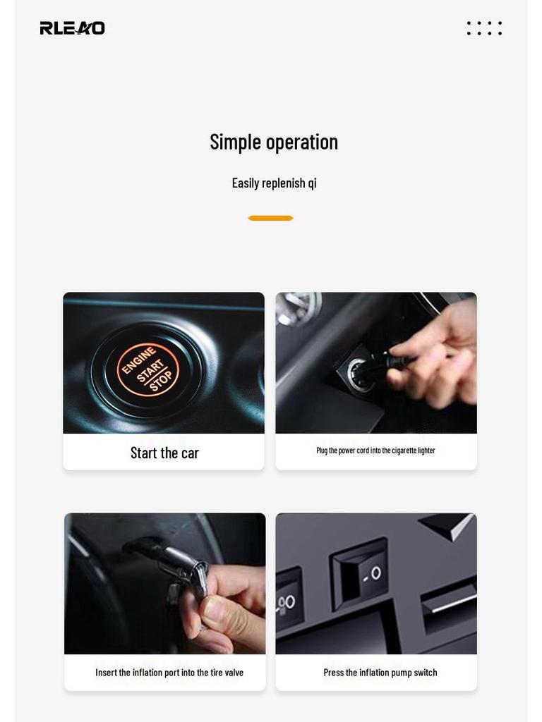 220V Dual-Cylinder High-Pressure Tire Inflator for Car and Home Use