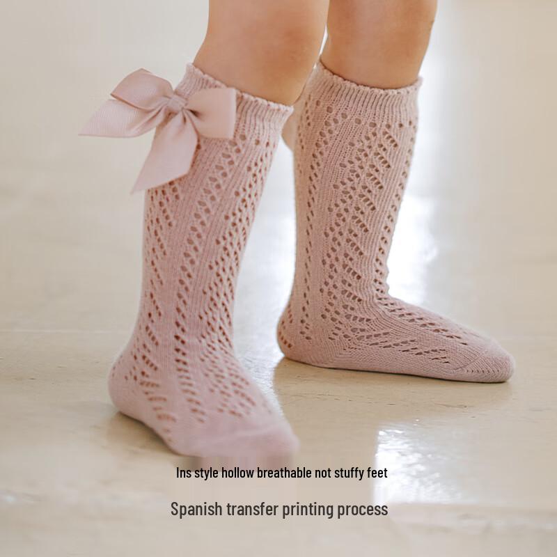 OAK FAMILY Kids Bowknot Princess Long Socks