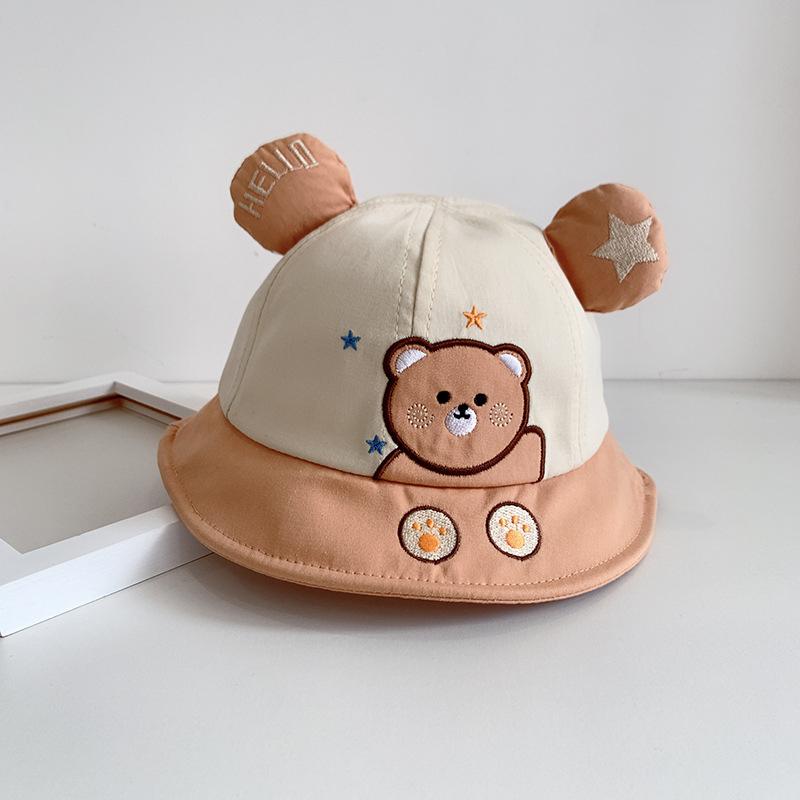 1-3Y Cute Cartoon Baby Bucket Hats Korean Spring Autumn Kids Sunscreen Fisherman Caps For Boy Girl Outdoor Toddler Sun Visor Hat