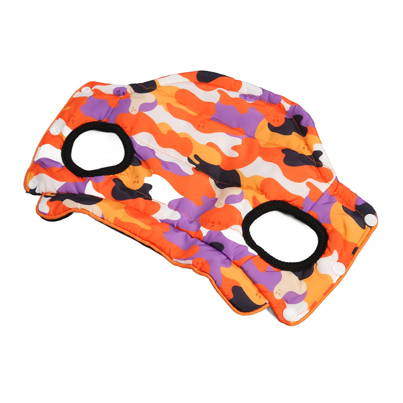 Halloween Pet Vest Reversible Cute Pattern Soft Breathable Warm Dog Winter Print Coat for Dogs and Cats S