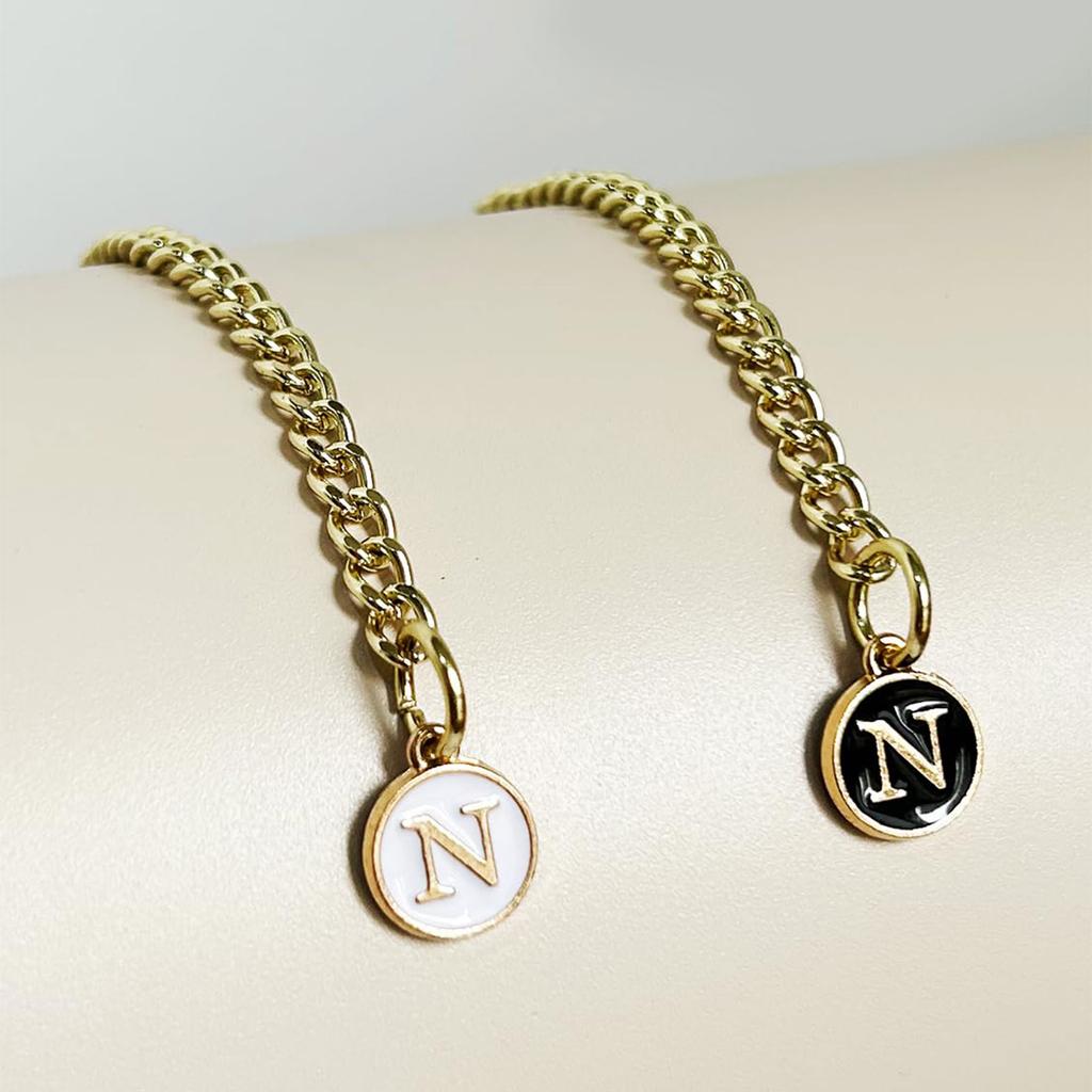 Letter Charm Accessory for Cup Unique Round Handle Charm for Keychain Backpack Water Cup Handle Chain with Lobster Clasp