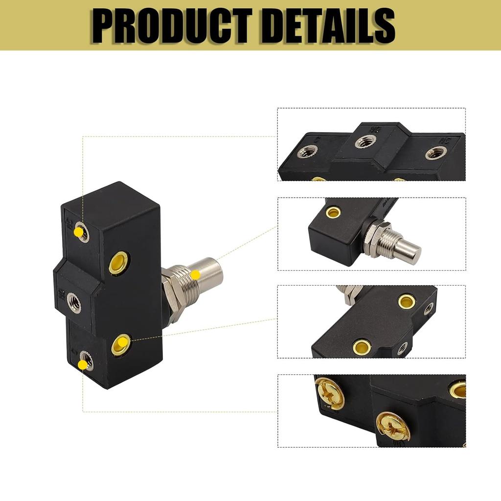 Drive-up Brake Light Micro Switch 3 Terminal Plunger Fits Club Car and EZGO OEM 12374 G1 13141G1 1011439