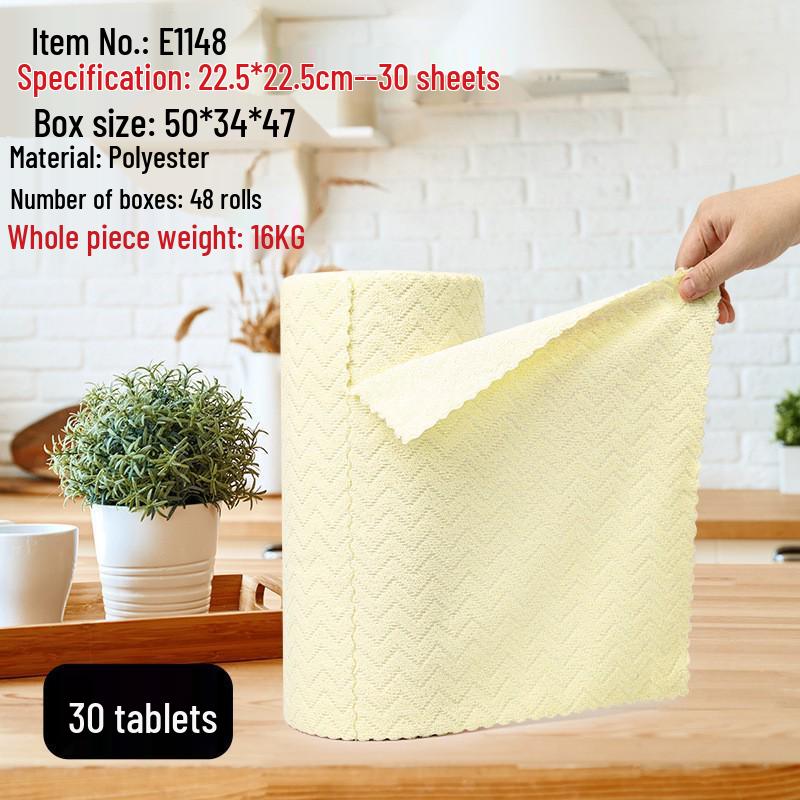 Multi-Functional Disposable Kitchen Cloth: Tear-Off, Wet & Dry, Absorbent Scouring Pad for Easy Cleaning