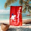 Retro Pink Panther Cartoon Druck Strandtuch Weiches Strand-Outdoor-Pool-Handtuch Schnelltrocknendes Badetuch Schwimm-Druck Außen-Picknick-Strandmatte Strandtuch