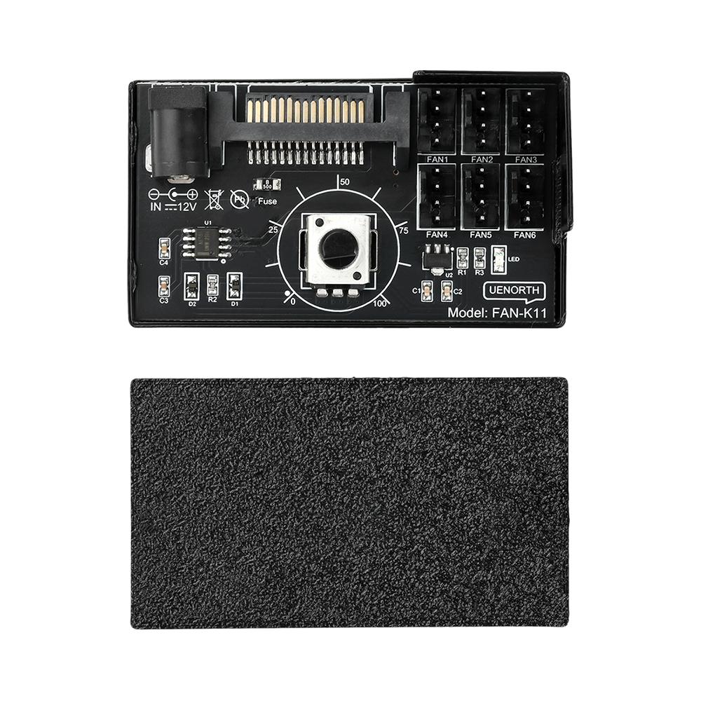 PWM Computer Fan Speed Controller 60W High-Power Hub Sata DC Power Controller for PC Four-Wire Fan Speed Control