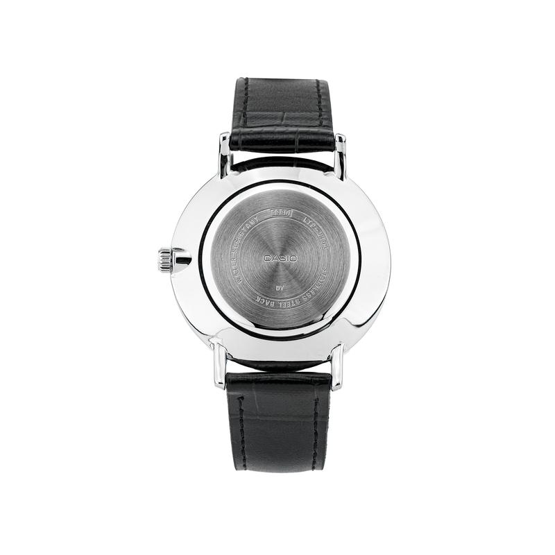 Casio DRESS Series Large Dial Classic Pointers Quartz Movement Genuine Leather Strap Japanese and Korean Watch Women’s Watch Silver Dial LTP-VT01L-7B1