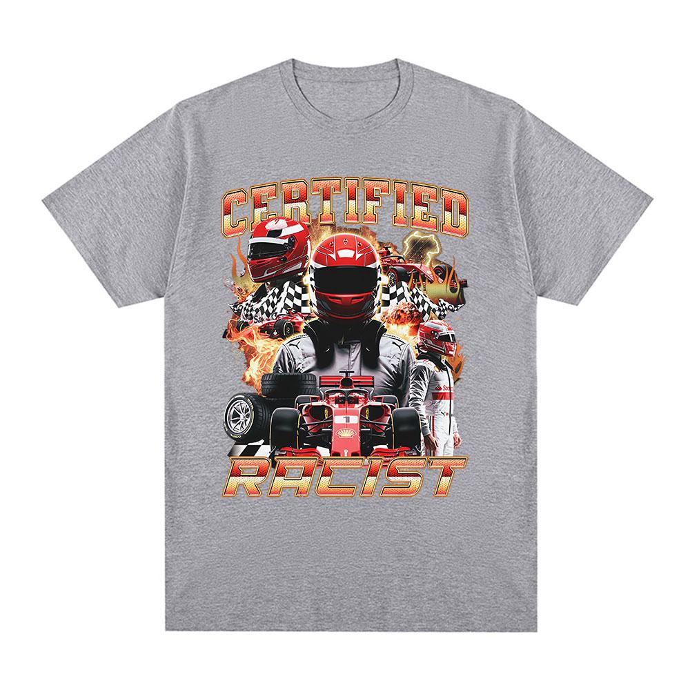 Professional Certified Racist Racing Meme Graphic Tshirt Men Women Clothing Fashion Vintage T Shirt Streetwear