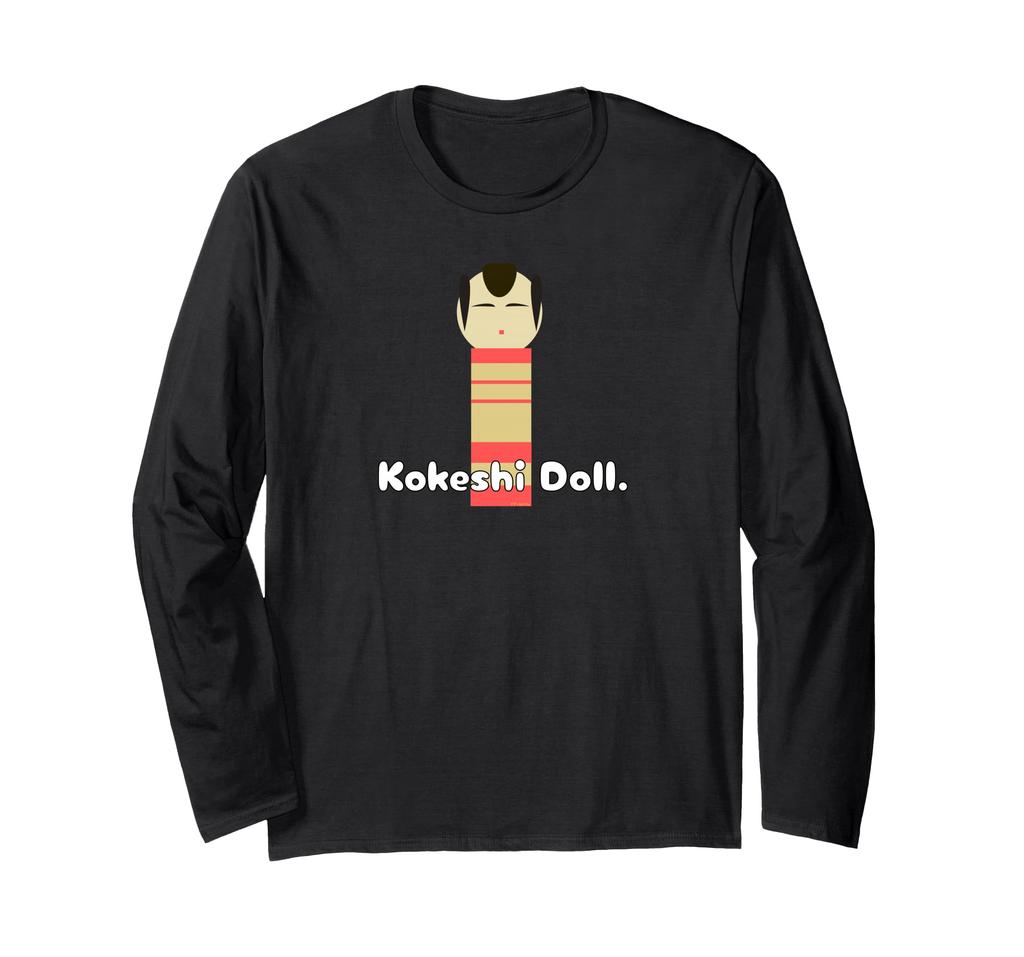 Kokeshi Kokeshi Doll Showa Taisho Retro Souvenir Long Sleeve Doll. T-Shirt