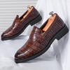 New Designer Penny Loafter Fashion Men Alligator Pattern Casual Shoes Formal Wedding Dress Homecoming Footwear Zapatos Hombre