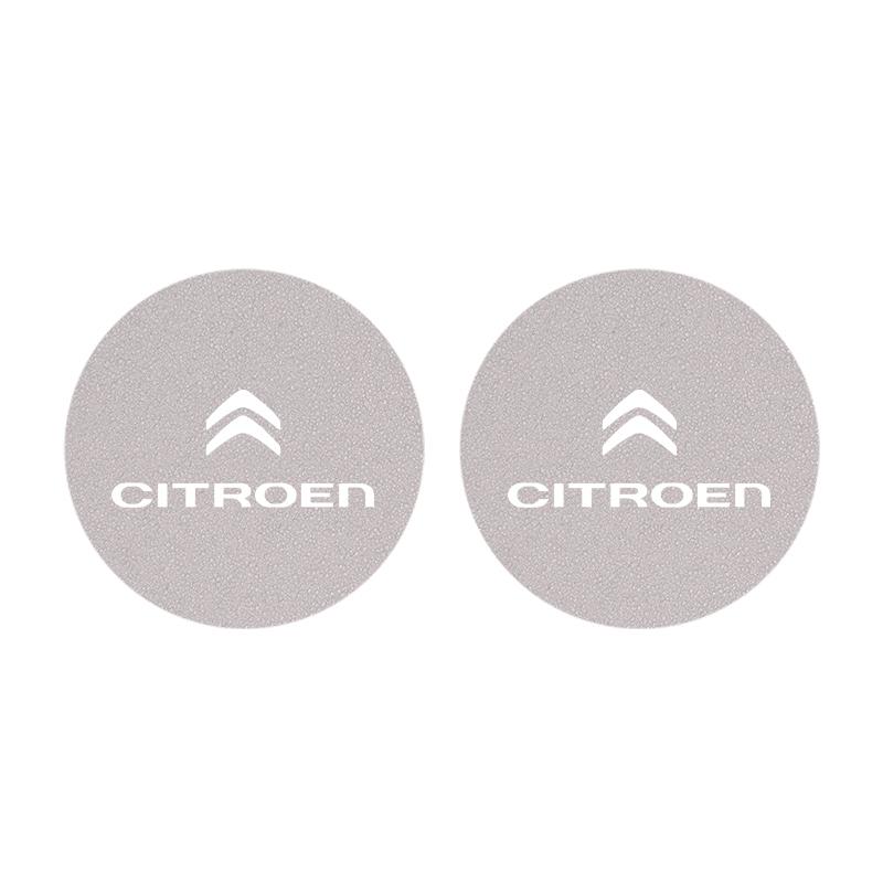 2PCS Citroen Emblem Badge Car Anti Slip Mat Coaster Water Cup Slot For Citroen C8 DS3 C6 C3 Vts C4 Saxo C4L C5 C2 C1 Xsara C3-XR