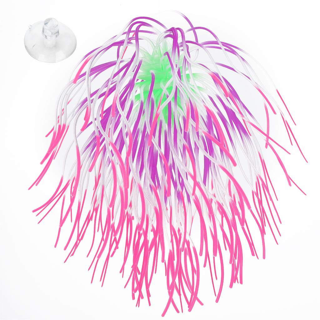 Aquarium Decoration Soft Silicone Artificial Coral Plant Fish Tank Ornament AccessoryPink