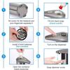 (Stainless Steel) Automatic Soap Dispenser with Infrared Motion Sensor, Waterproof Base and Adjustable Switch Suitable for Bathroom, Kitchen, Hotel, R