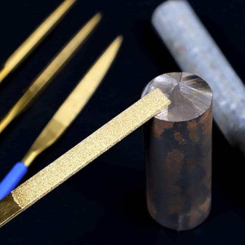 Bestgle 10-Piece Sharpening File Set, Diamond File, Titanium-Coated Metal File, Bar File, Metal, Iron File, Wood File, Hobby File, Metal File Set, Pre