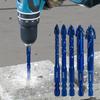 Serrated Drill with Misaligned Alloy Triangular Drill Wear-Resistant Easy To Drill Holes for Ceramic Tiles