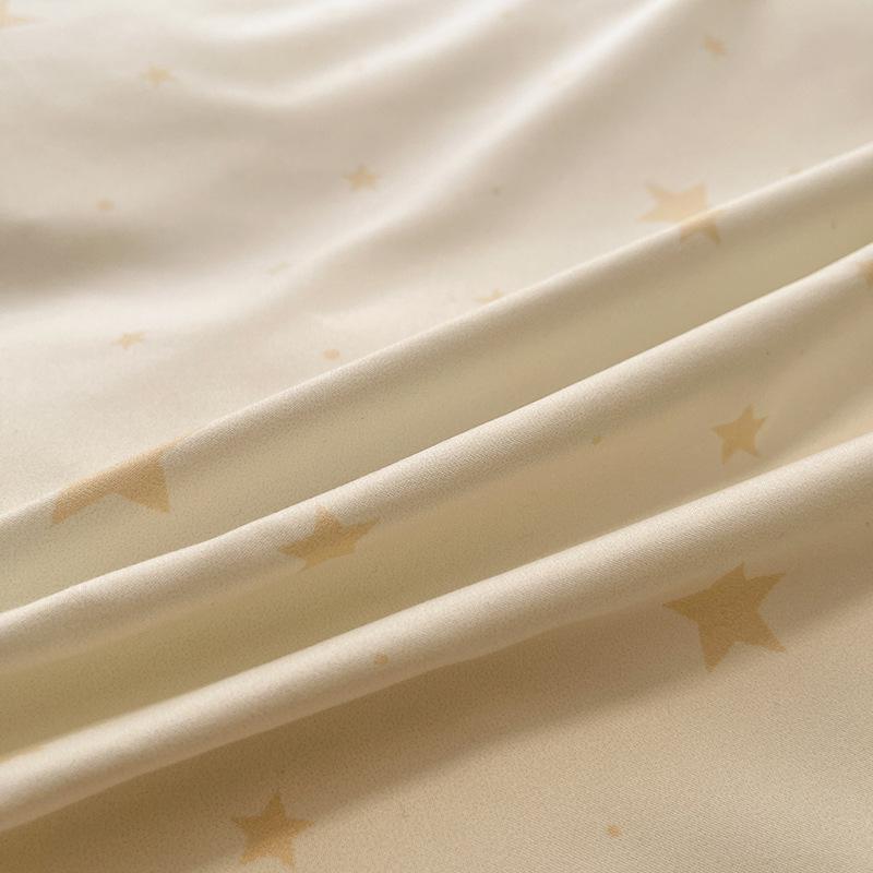 Pastoral Printed Bedding Four-piece Set Double Single Machine Washable Soft Waxy Skin-friendly Quilt Cover