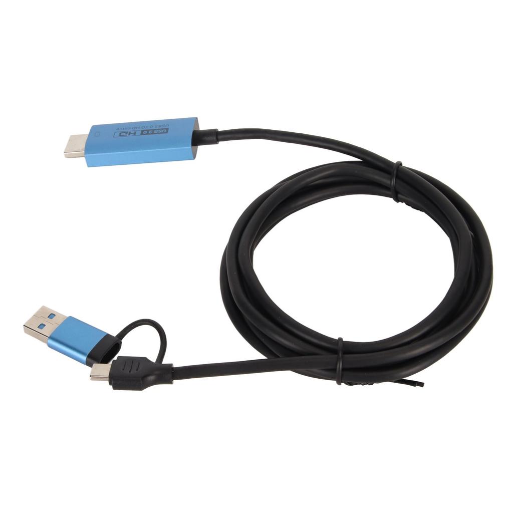 USB To HD Multimedia Interface Adapter Plug and Play USB Type C Converter Cable for Phone Laptop 6.6
