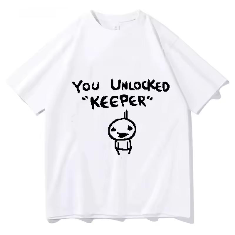 The Binding of Isaac Keeper T-shirt Men Women Cotton Printed Short Sleeve You Unlocked Retro Gaming Streetwear Summer Hot Sale