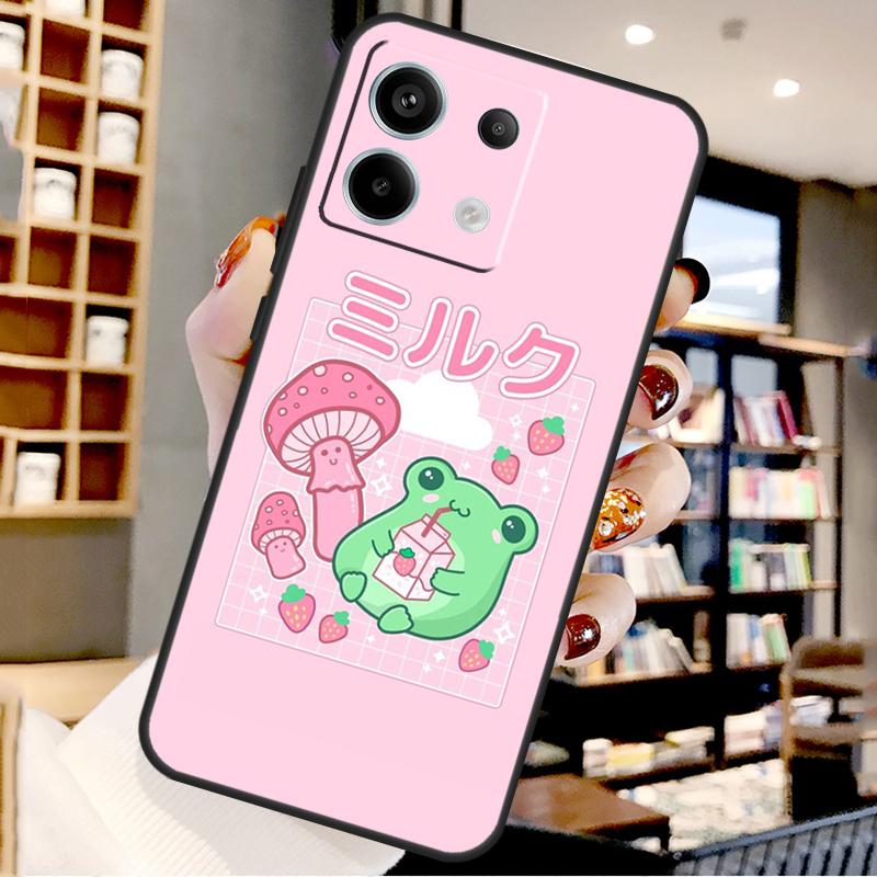 Cute Kawaii Frog For Xiaomi Redmi Note 14 Pro 12 11 9 10 13 15 Pro Plus Case For Redmi 15 10C 12C 13C 14C 15C