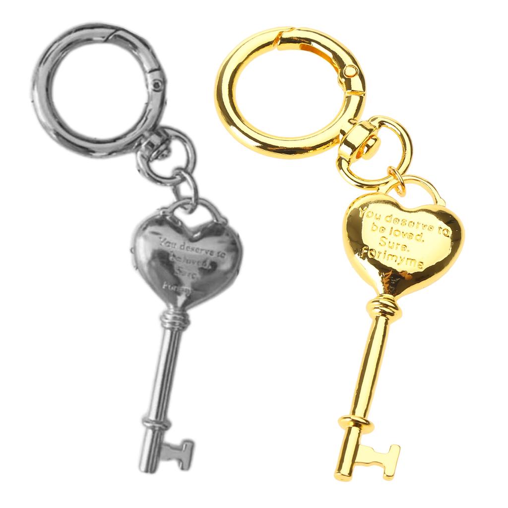 Fashionable Couple Keychain Personalized Heart Lock Pendant Keyring Jewelry for Fashion Enthusiasts Elegant Bag Charm