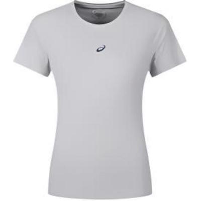 Solid Color Simple Straight Cut Round Neck Moisture Wicking Quick Dry Breathable Short Sleeve T-Shirt Women Tops Gray White 2012D061-020