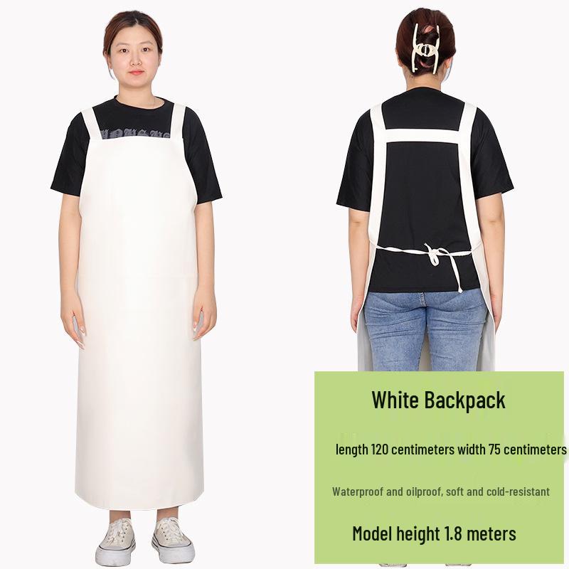 Men's Waterproof & Oil-Proof Leather Apron - Durable, Wear-Resistant, Long-Style for Cooking & Household Tasks